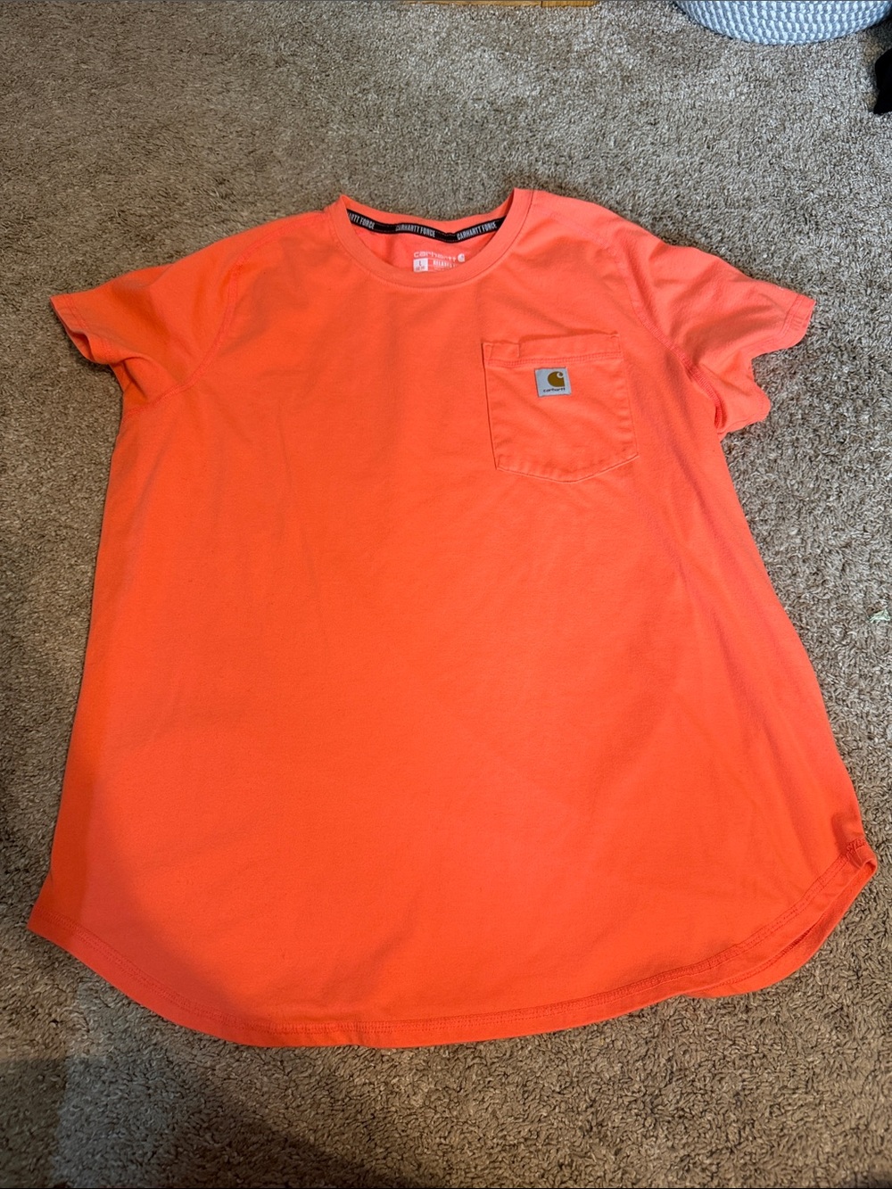 Carhartt Bright Coral Chest Pocket Tee